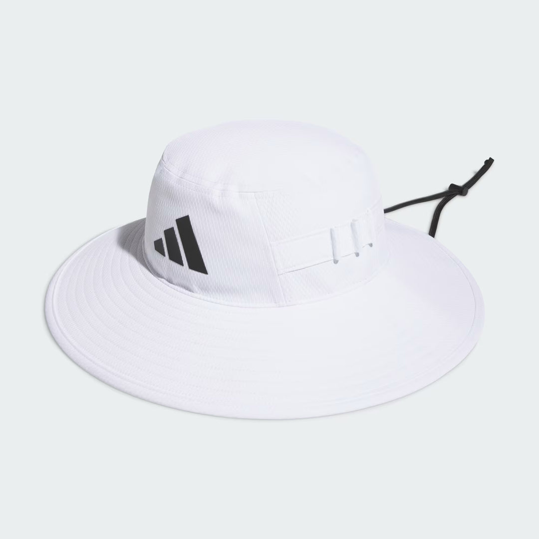 adidas Wide Brim Hat - White Hat White S/M - Third Coast Soccer