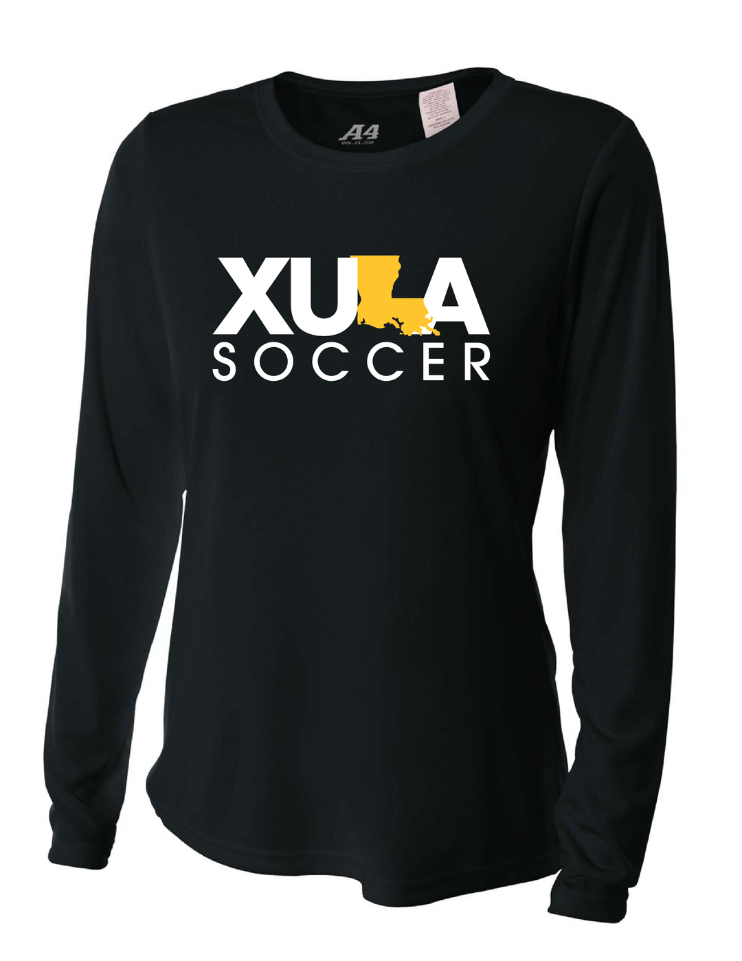 XULA Soccer Long-Sleeve Performance Shirt Xavier University Black Womens Small - Third Coast Soccer