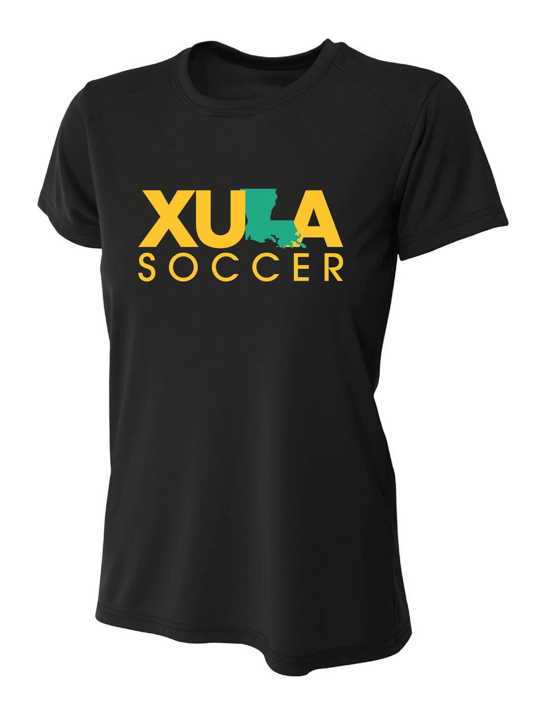 XULA Soccer Short-Sleeve Performance Shirt Xavier University Black Womens Small - Third Coast Soccer