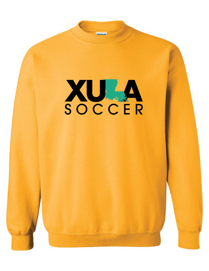 XULA Soccer Crewneck Sweatshirt Xavier University Gold Mens Small - Third Coast Soccer