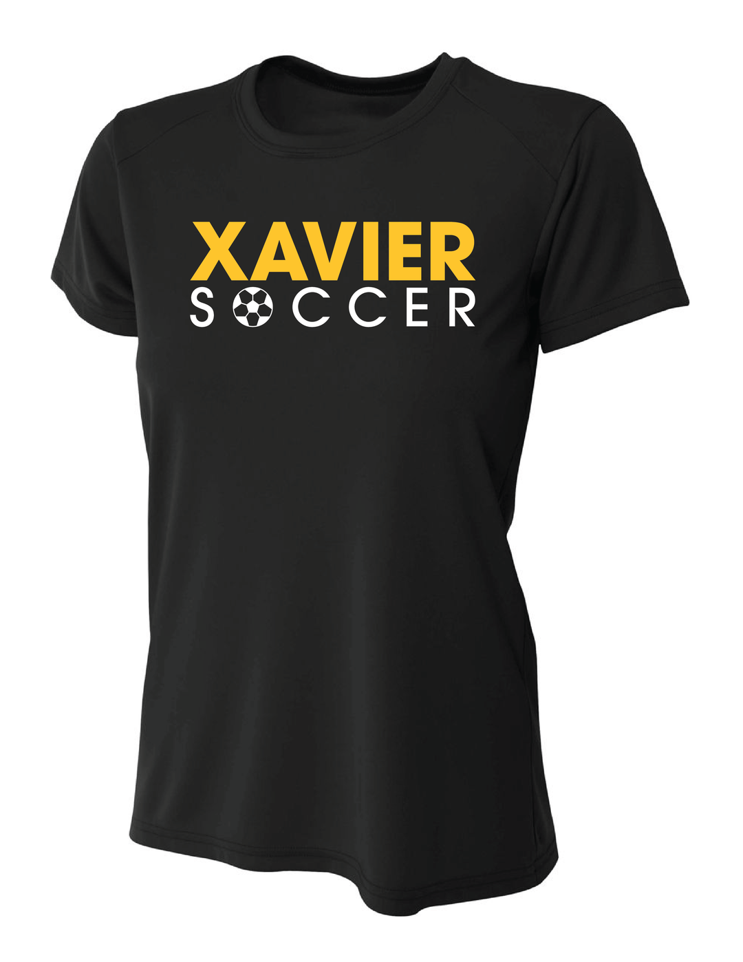Xavier University Soccer Short-Sleeve Performance Shirt Xavier University Black Womens Small - Third Coast Soccer