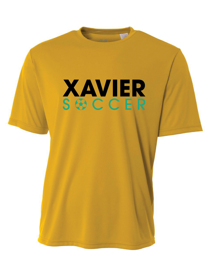 Xavier University Soccer Short-Sleeve Performance Shirt Xavier University Gold Mens Small - Third Coast Soccer