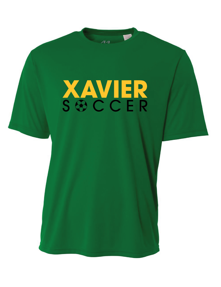 Xavier University Soccer Short-Sleeve Performance Shirt Xavier University Kelly Green Mens Small - Third Coast Soccer
