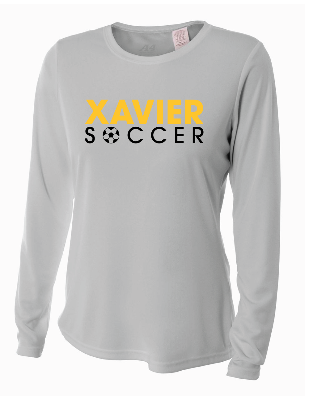 Xavier University Soccer Long-Sleeve Performance Shirt Xavier University Sport Grey Womens Small - Third Coast Soccer