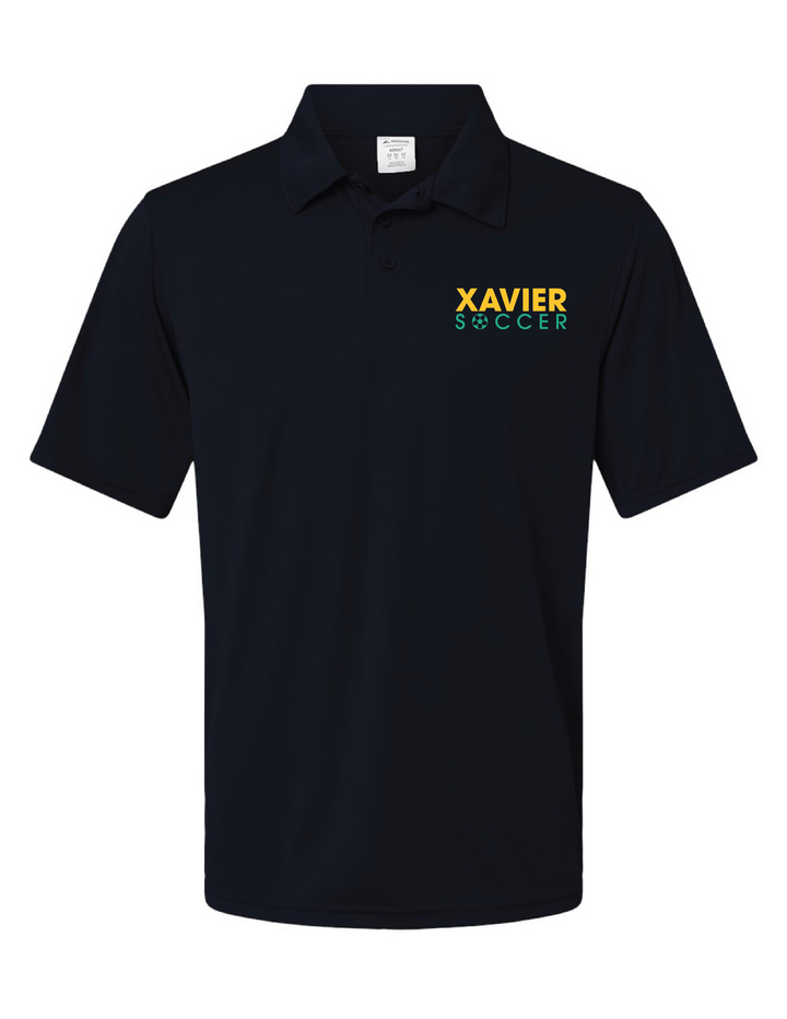 Xavier University Soccer Men's Vital Polo Xavier University Black Mens Small - Third Coast Soccer