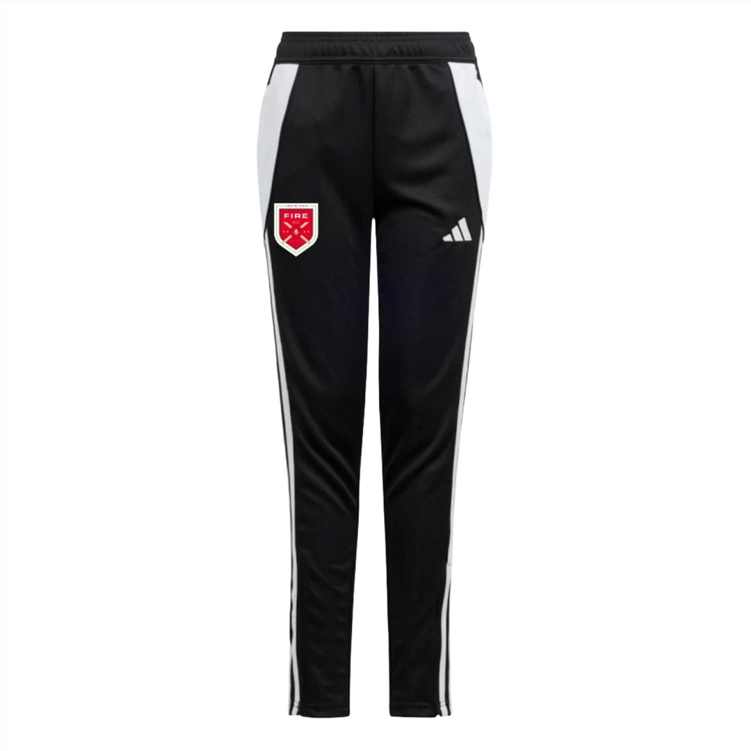 adidas Louisiana Fire Youth Tiro 24 Training Pant - Black/White Louisiana Fire 2024-2026   - Third Coast Soccer