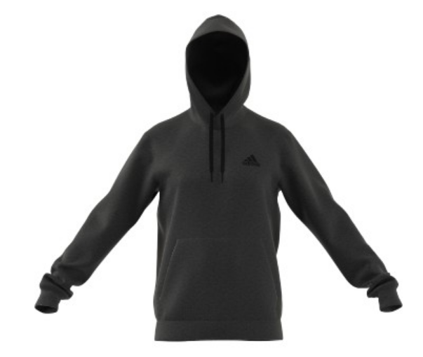 adidas Essentials Hoody - Dark Grey Heather Training Wear   - Third Coast Soccer
