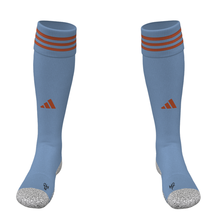 adidas Adi Sock 23 Custom Sock Socks Light Blue/Orange Small - Third Coast Soccer