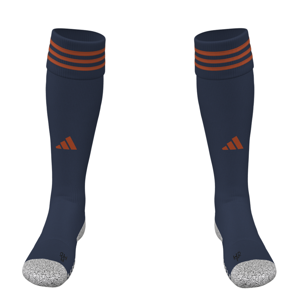adidas Adi Sock 23 Custom Sock Socks Navy/Orange Small - Third Coast Soccer