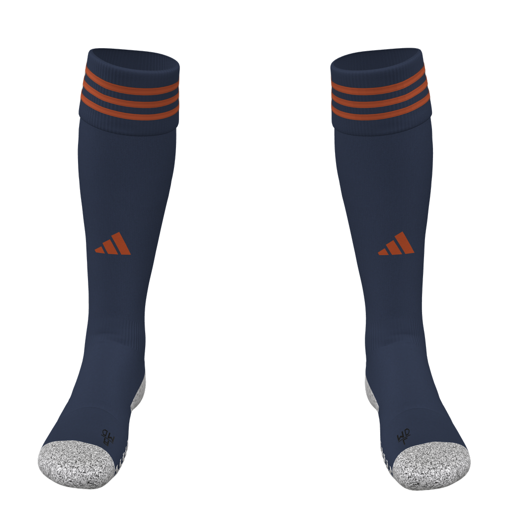 adidas Adi Sock 23 Custom Sock Socks Navy/Orange Small - Third Coast Soccer