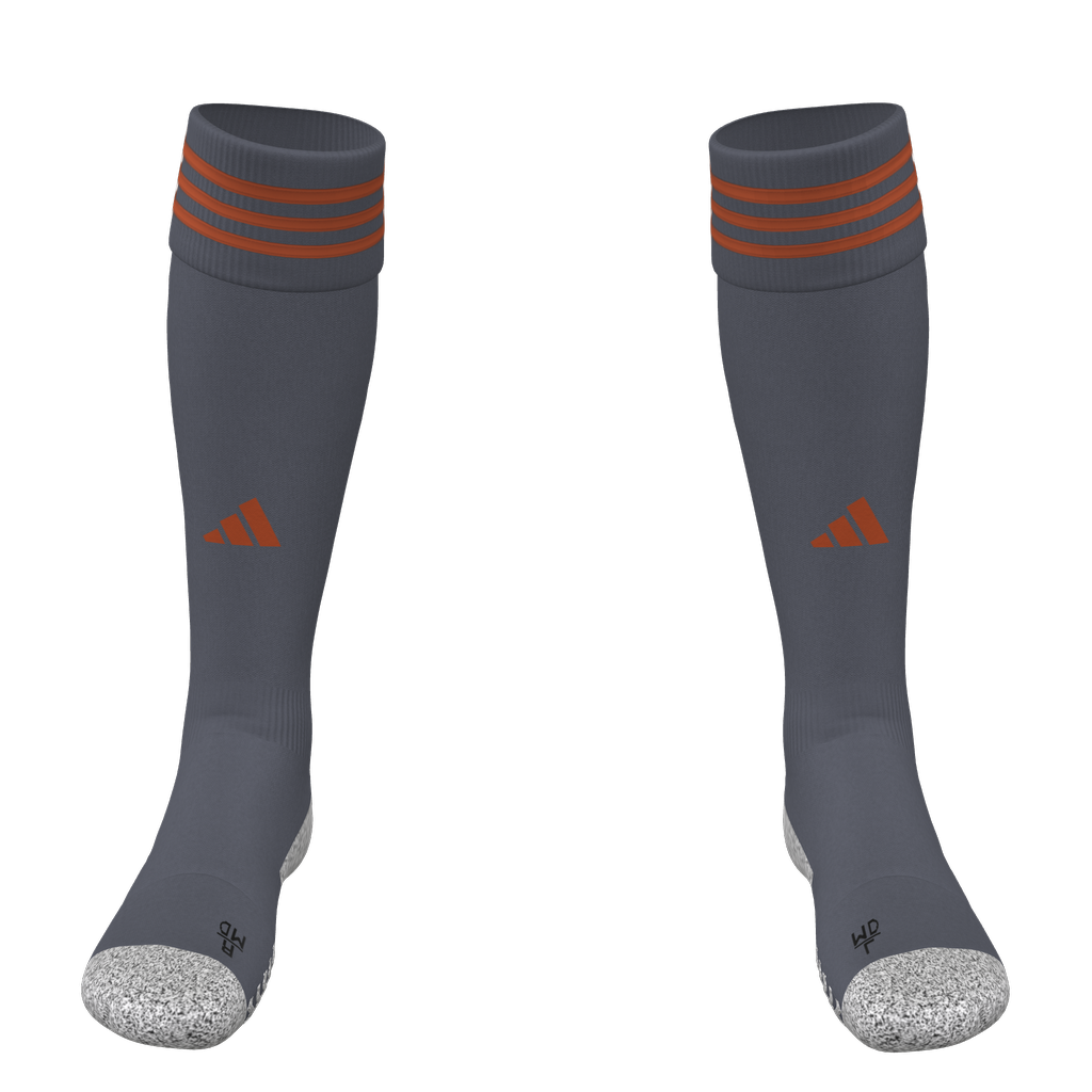 adidas Adi Sock 23 Custom Sock Socks Team Onix/Orange Small - Third Coast Soccer