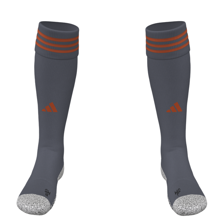 adidas Adi Sock 23 Custom Sock Socks Team Onix/Orange Small - Third Coast Soccer