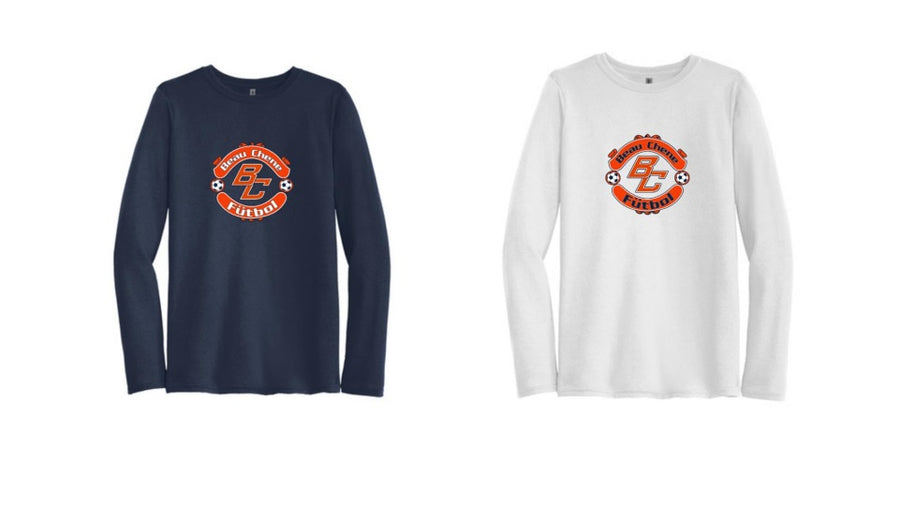 Beau Chene HS Long-Sleeve Performance Shirt - Navy and White BCHS 24   - Third Coast Soccer