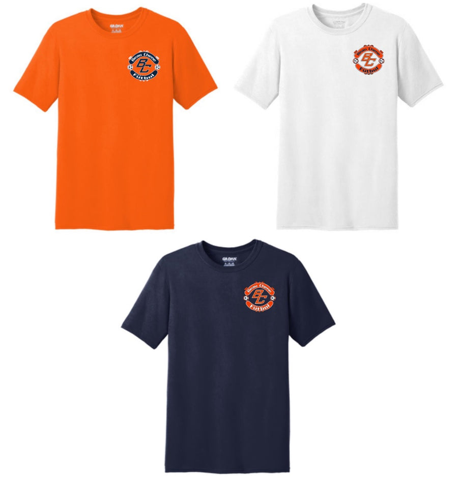 Beau Chene HS Short-Sleeve Performance Shirt - Navy, Orange and White BCHS 24   - Third Coast Soccer