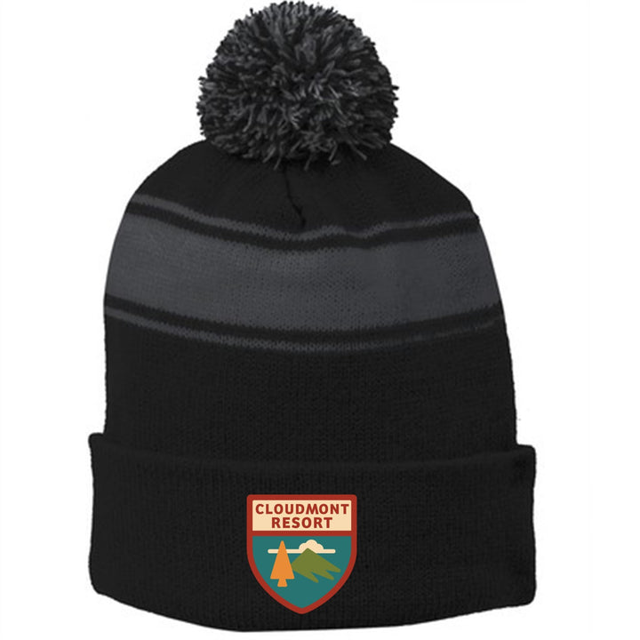 Cloudmont Resort Pom-Pom Beanie Cloudmont Resort Black/Iron Grey - Third Coast Soccer