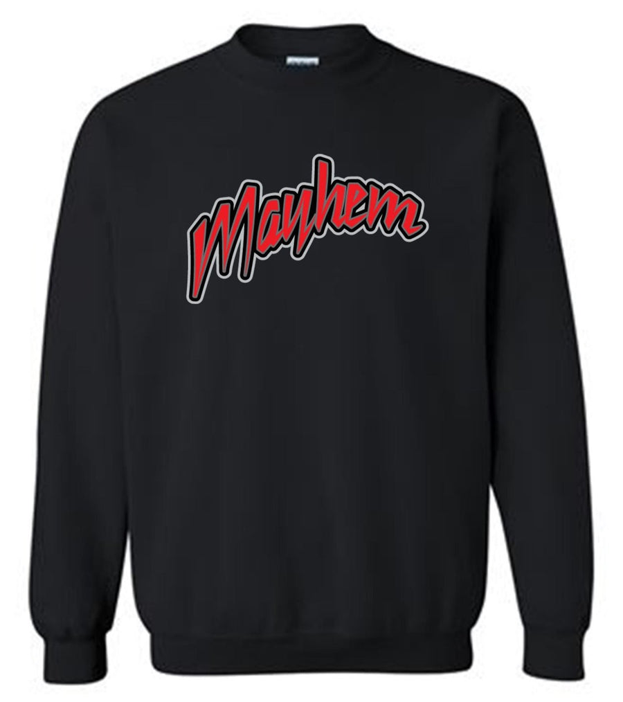 Mayhem Baseball Crew Neck Sweatshirt Mayham Baseball Black Youth Small - Third Coast Soccer