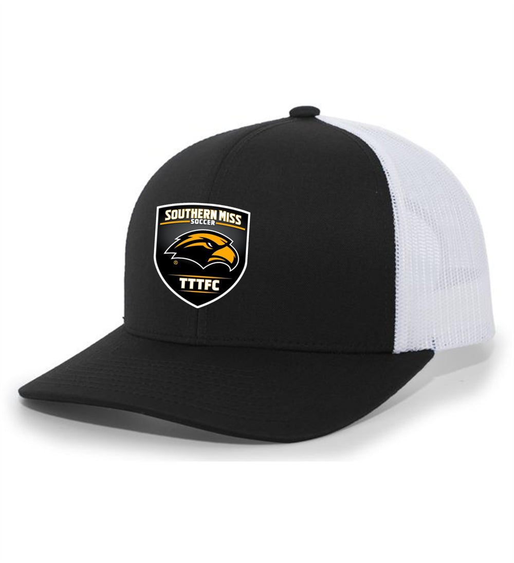 Southern Miss Flexfit Premium Trucker Hat Southern Miss Black/White - Third Coast Soccer
