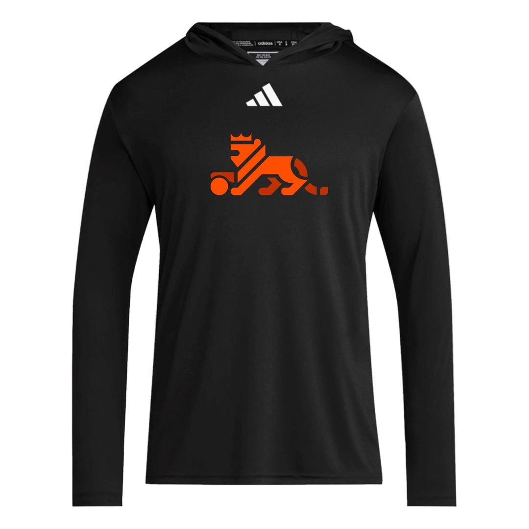 adidas Louisiana Elite Lion D4T LS Hoody Louisiana Elite Spiritwear Black/White Mens Small - Third Coast Soccer