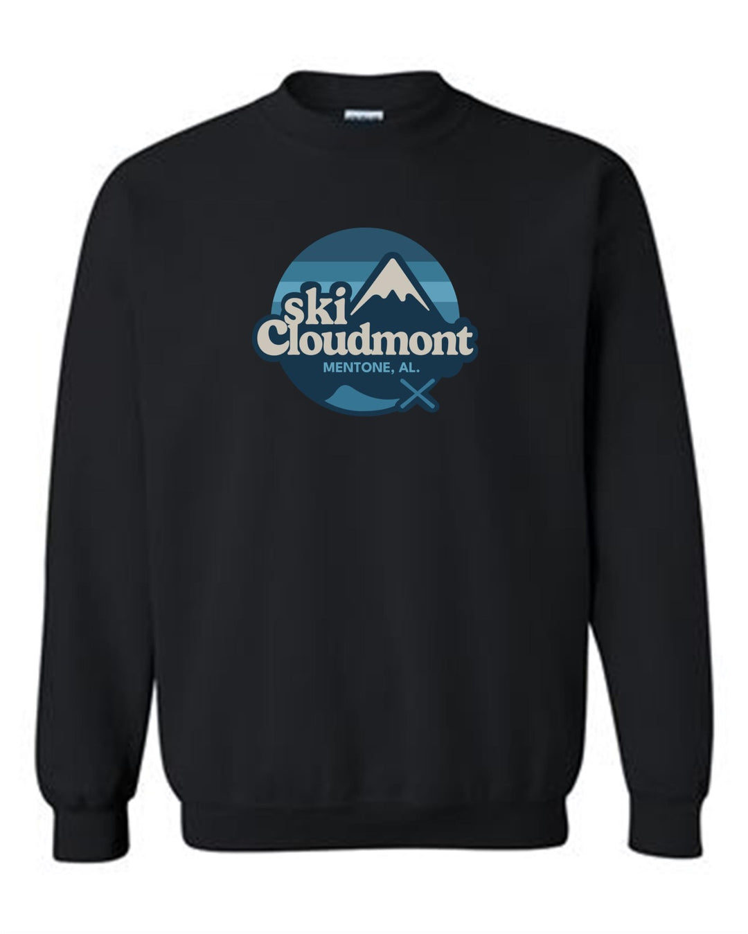 Ski Cloudmont Crewneck Sweatshirt Ski Cloudmont Black Youth Small - Third Coast Soccer