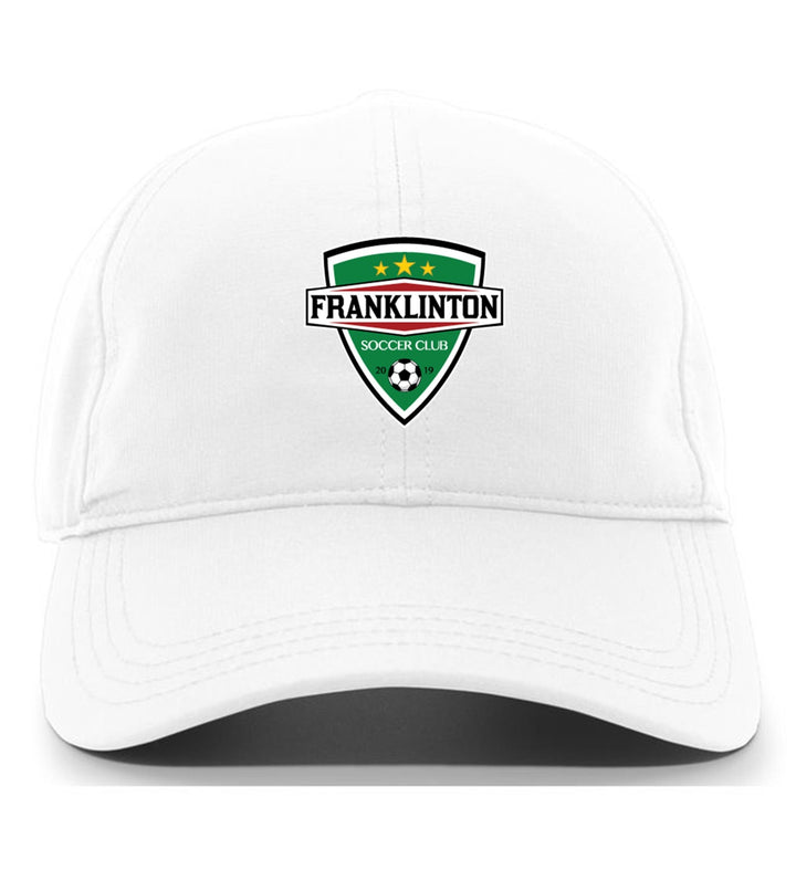 TCS Franklinton Soccer Club Adjustable Cap Franklinton SC Spiritwear White Full Color Patch - Third Coast Soccer