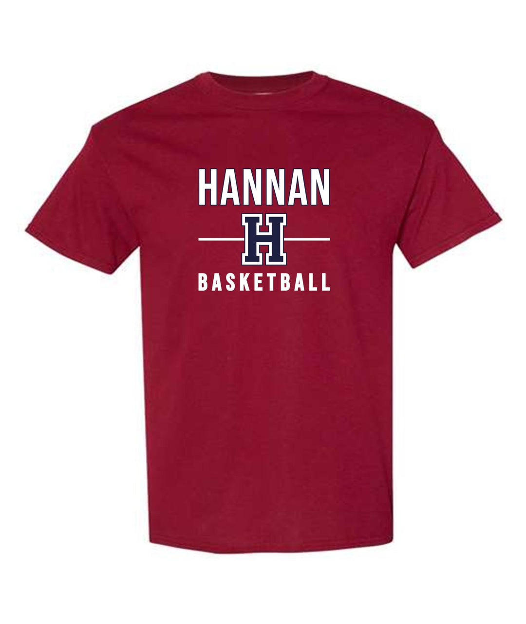 Hannan Basketball Short-Sleeve T-Shirt Hannan Basketball 24 Crimson Youth Small - Third Coast Soccer