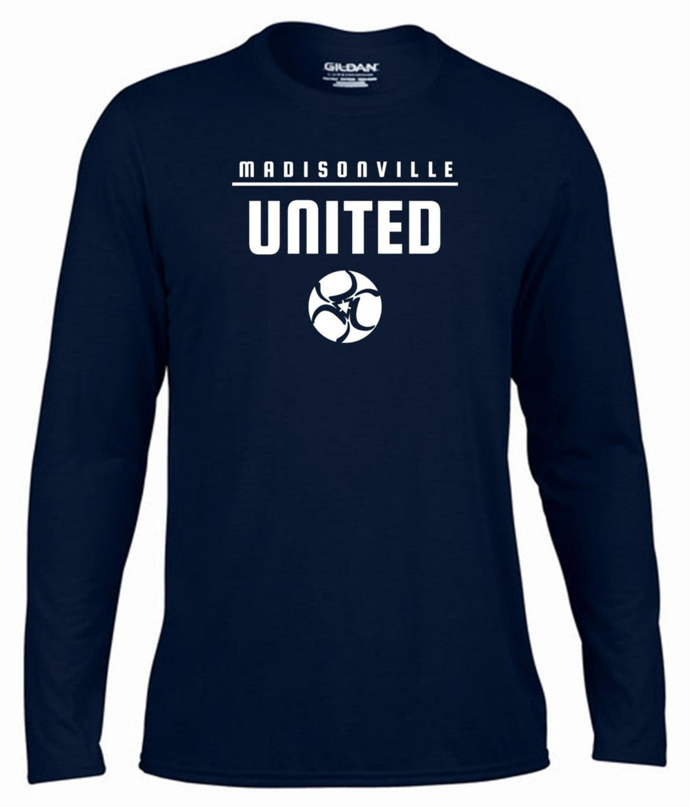 Madisonville United Long-Sleeve T-Shirt Madisonville United Spiritwear Navy Mens Small - Third Coast Soccer