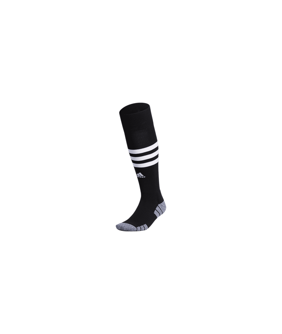 adidas 3-Stripe Hoop Sock - Black/White Socks   - Third Coast Soccer