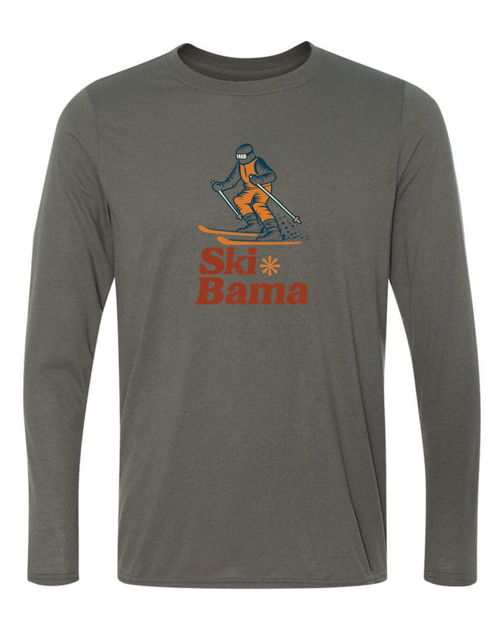 Ski Bama Long Sleeve T-Shirt Ski Bama Skier Charcoal Youth Small - Third Coast Soccer