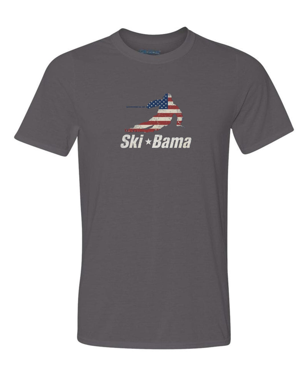 Cloudmont 250 Anniversary Slalom Skier Short-Sleeve T-Shirt Ski Bama 250 Charcoal Youth Small - Third Coast Soccer