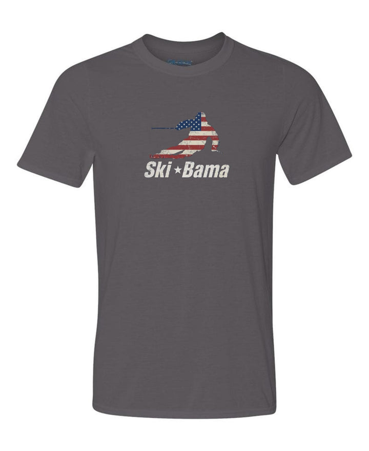 Cloudmont 250 Anniversary Slalom Skier Short-Sleeve T-Shirt Ski Bama 250 Charcoal Youth Small - Third Coast Soccer