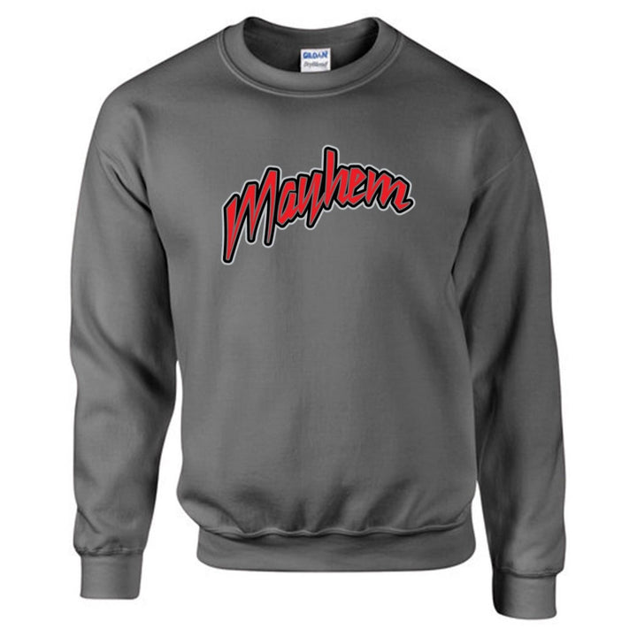 Mayhem Baseball Crew Neck Sweatshirt Mayham Baseball Charcoal Youth Small - Third Coast Soccer