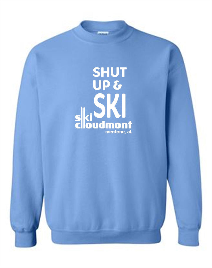 Shut Up & Ski Crew Neck Sweatshirt Shut up & ski Light Blue Youth Small - Third Coast Soccer