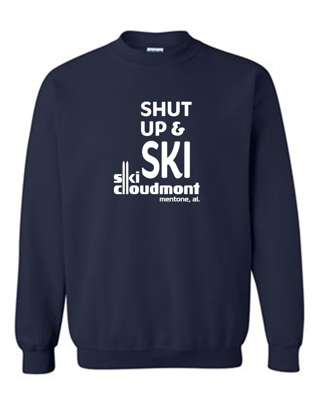 Shut Up & Ski Crew Neck Sweatshirt Shut up & ski Navy Youth Small - Third Coast Soccer