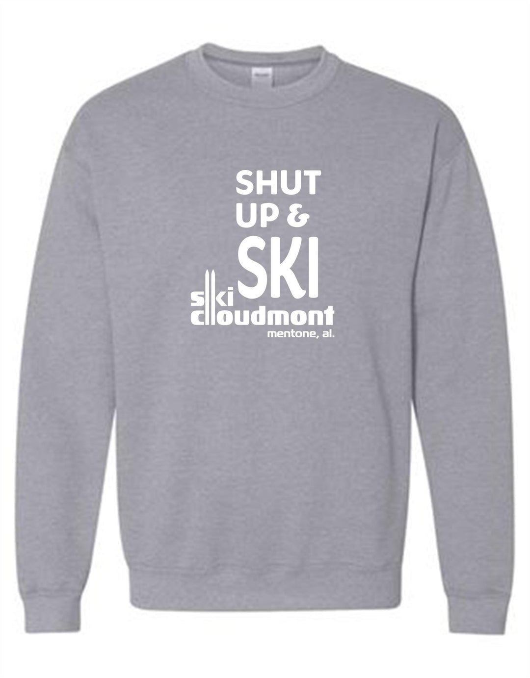 Shut Up & Ski Crew Neck Sweatshirt Shut up & ski Sport Grey Youth Small - Third Coast Soccer