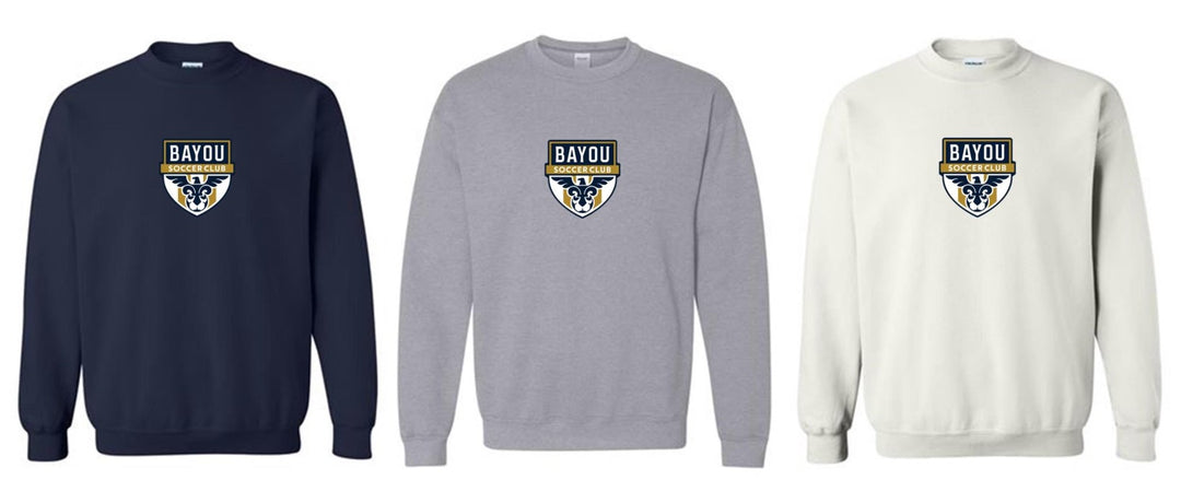 Bayou Soccer Club Logo Crewneck Sweatshirt Bayou Soccer Club Spiritwear - Third Coast Soccer