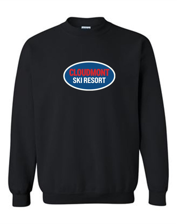 Cloudmont Ski Resort Crewneck Sweatshirt CSR Oval Black Youth Small - Third Coast Soccer