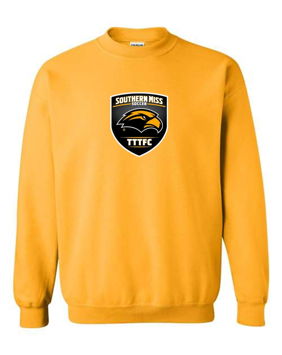 Southern Miss Crew Neck Sweatshirt Southern Miss Gold Mens Small - Third Coast Soccer