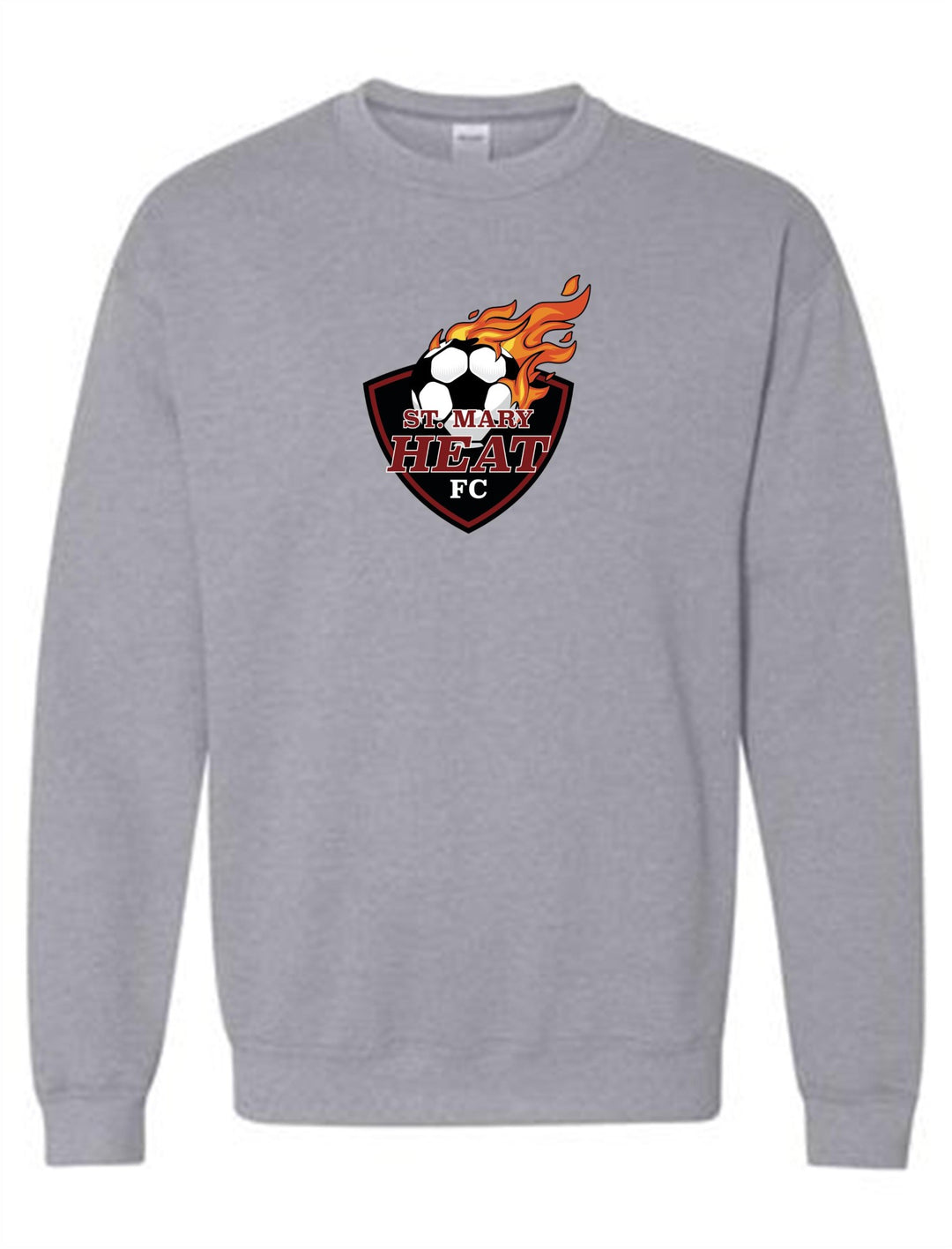 St. Mary Heat Crewneck Sweatshirt St. Mary Spiritwear Sport Grey Youth Small - Third Coast Soccer