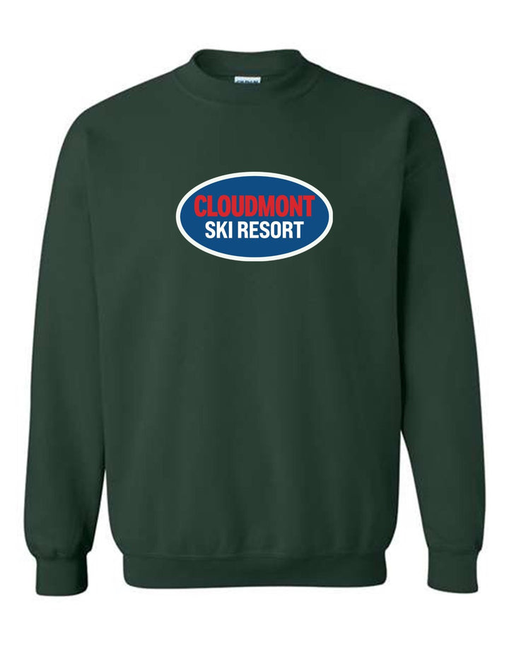 Cloudmont Ski Resort Crewneck Sweatshirt CSR Oval Forest Youth Small - Third Coast Soccer