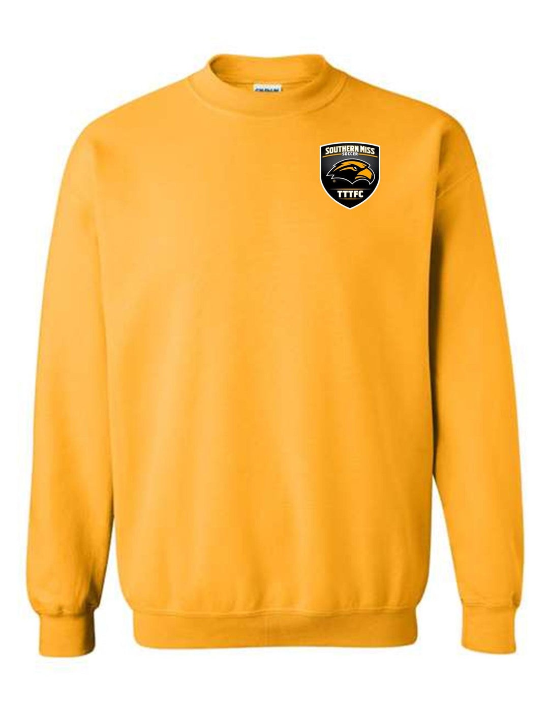 Southern Miss Crew Neck Sweatshirt Southern Miss Gold Mens Small - Third Coast Soccer