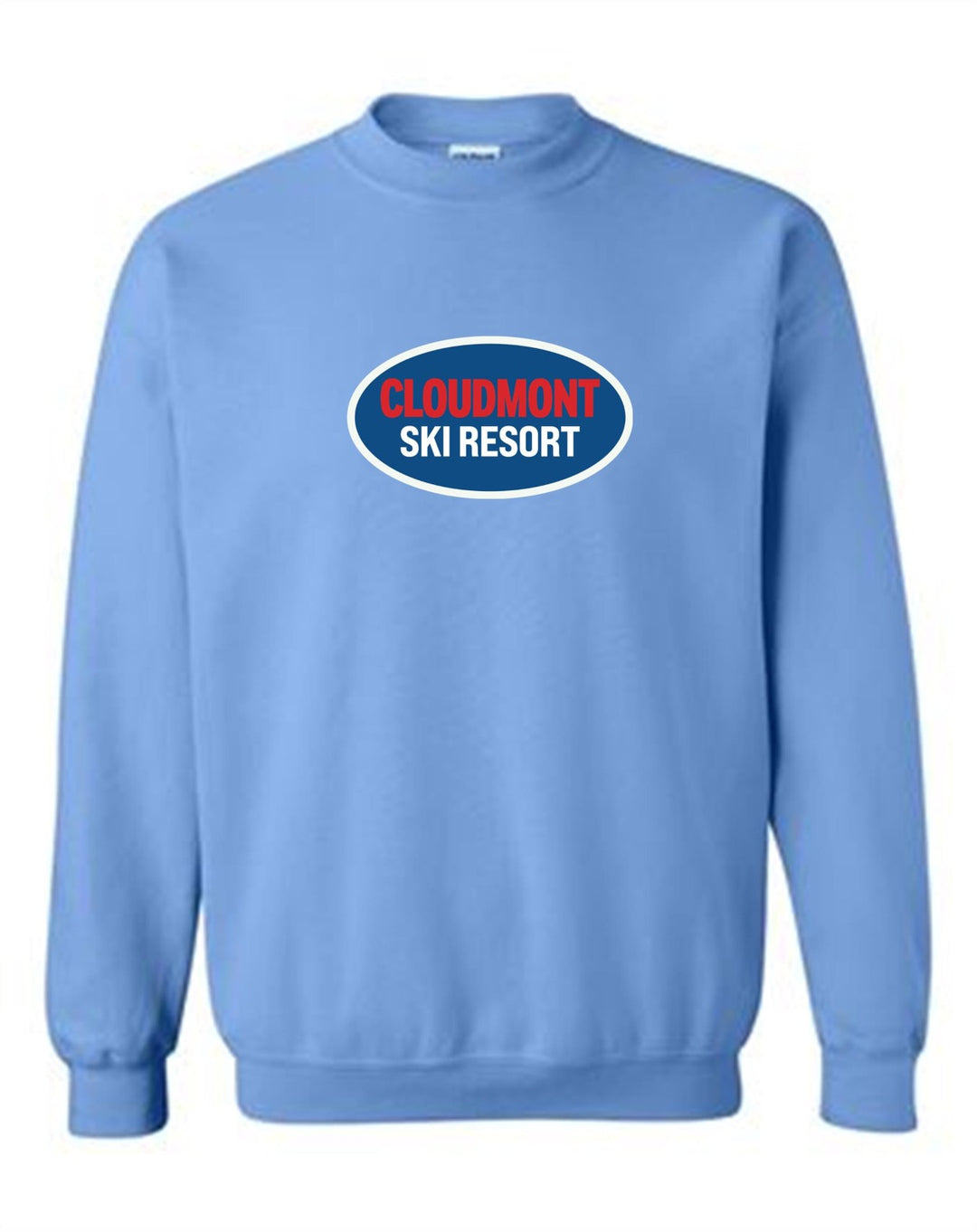 Cloudmont Ski Resort Crewneck Sweatshirt CSR Oval Light Blue Youth Small - Third Coast Soccer