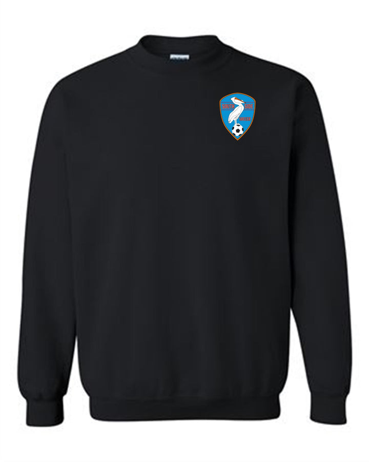 Southside Youth Soccer Crew Neck Sweatshirt SYS Spiritwear Black Youth Small - Third Coast Soccer