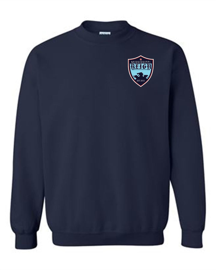 Mississippi Reign Crewneck Sweatshirt MS Reign Navy Youth Small - Third Coast Soccer