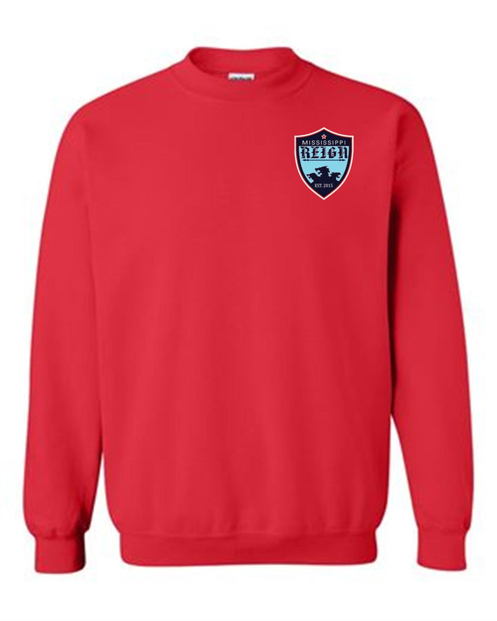 Mississippi Reign Crewneck Sweatshirt MS Reign Red Youth Small - Third Coast Soccer