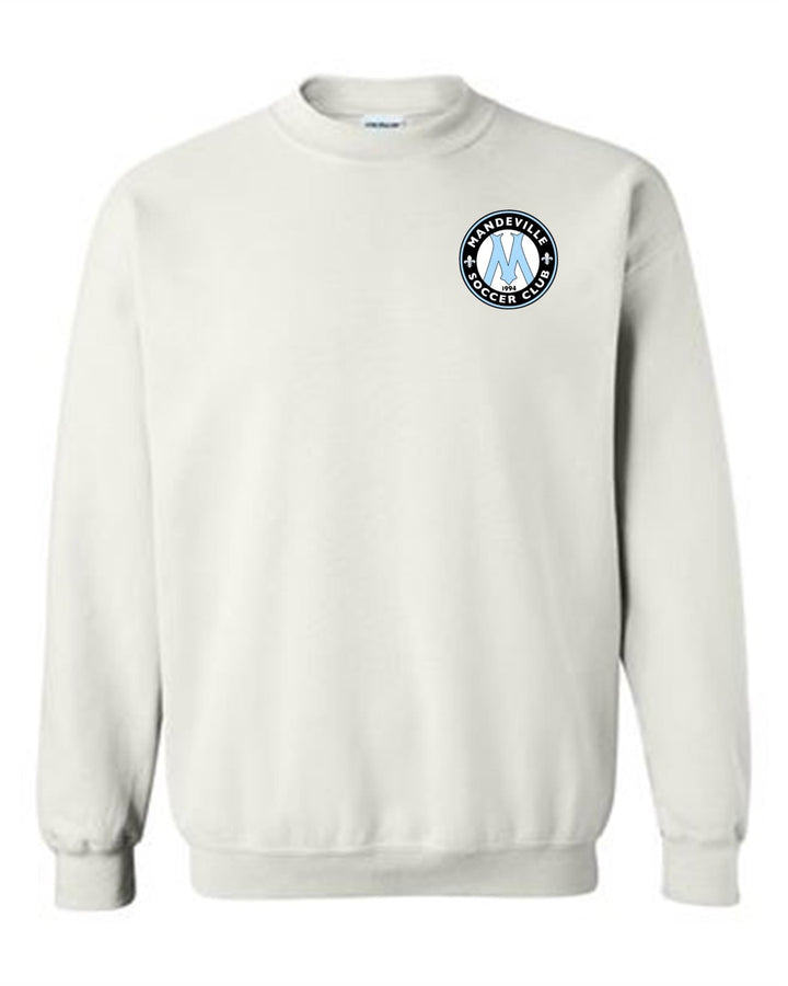 MSC Logo Crewneck Sweatshirt MSC Spiritwear White Youth Small - Third Coast Soccer