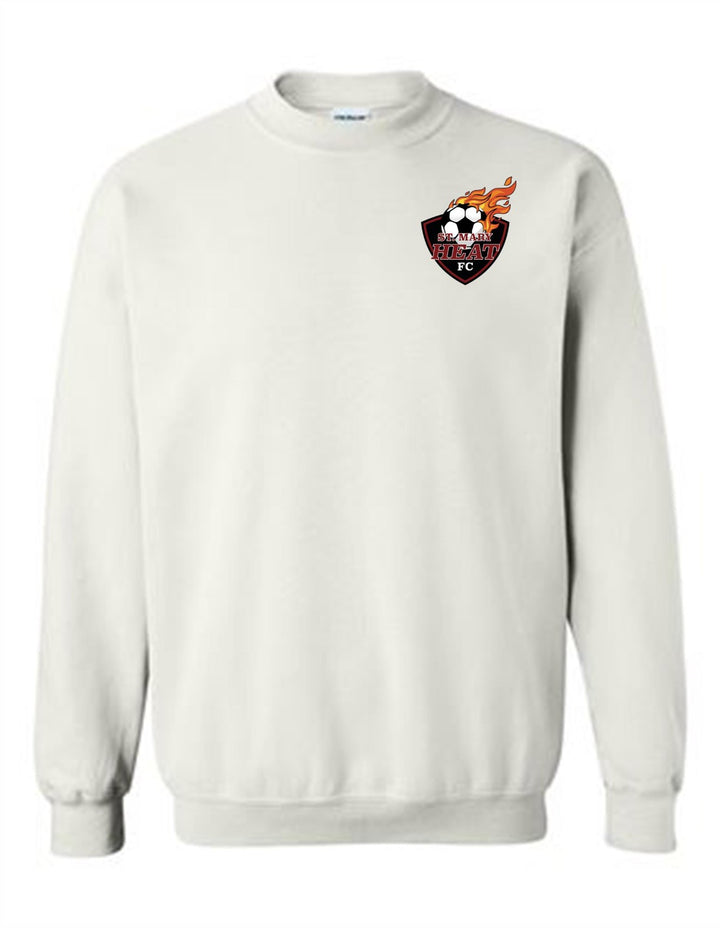 St. Mary Heat Crewneck Sweatshirt St. Mary Spiritwear White Youth Small - Third Coast Soccer