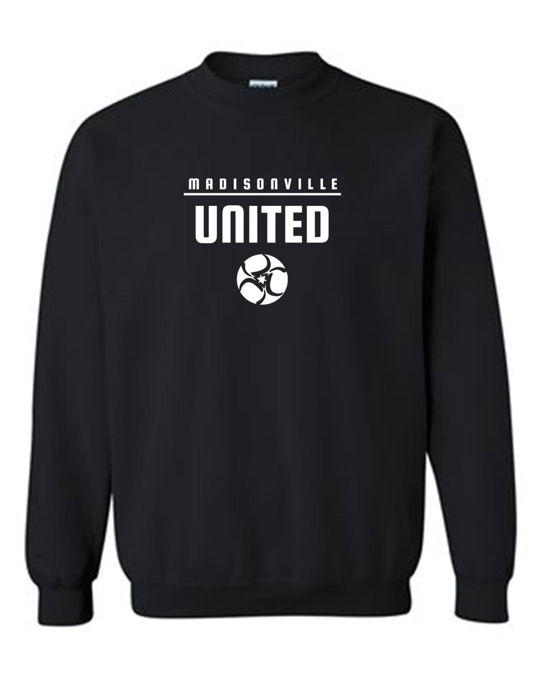 Madisonville United Crew Neck Sweatshirt Madisonville United Spiritwear Black Mens Small - Third Coast Soccer