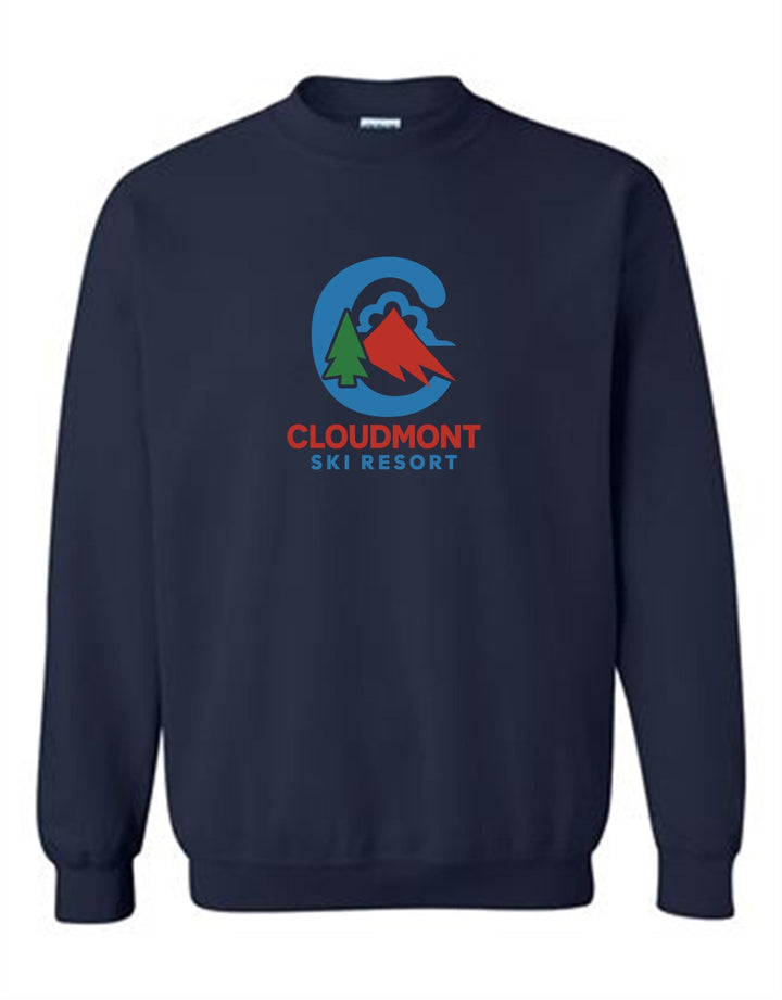 Cloudmont Ski Resort Crewneck Sweatshirt C CSR Navy Youth Small - Third Coast Soccer