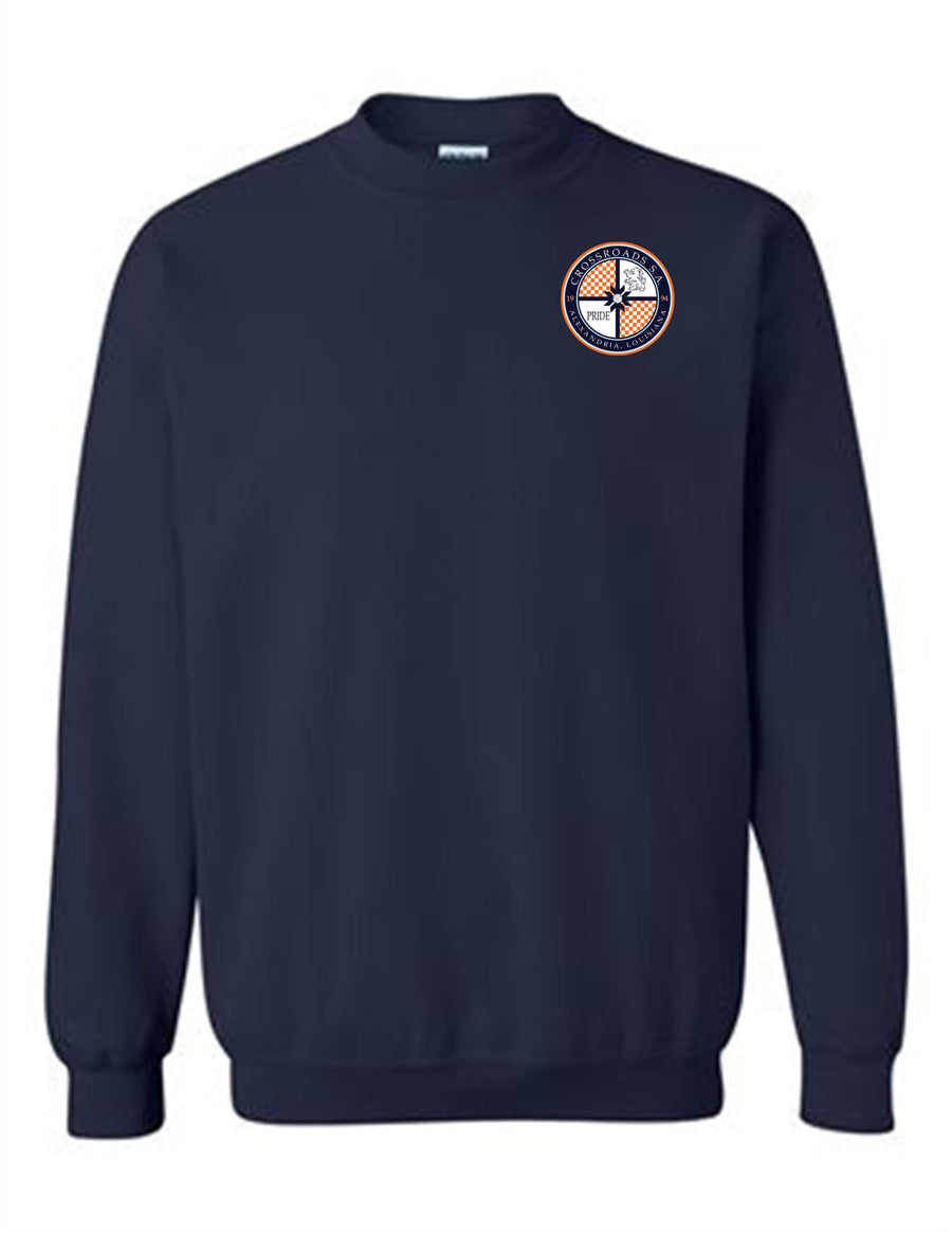Crossroads Soccer Association Crewneck Sweatshirt Crossroads Spiritwear Navy Mens Small - Third Coast Soccer