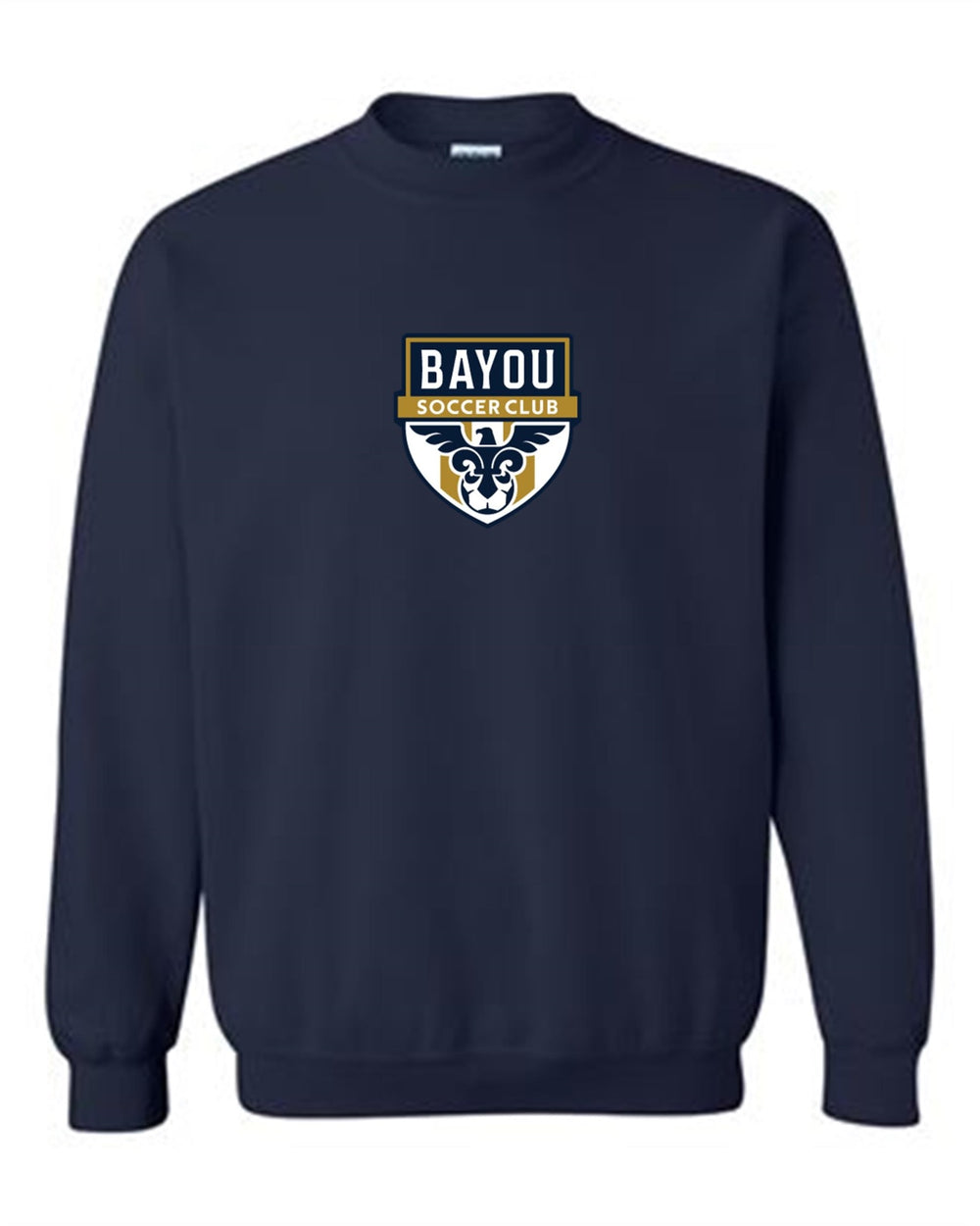 Bayou Soccer Club Crew Neck Sweatshirt Bayou Soccer Club Spiritwear Navy Youth Small - Third Coast Soccer